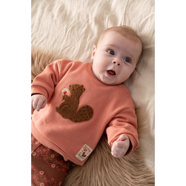 Feetje - Legging / Broek Rib AOP Bruin - Forest Garden