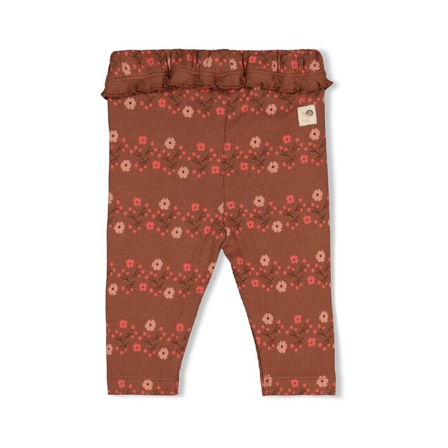Feetje - Legging / Broek Rib AOP Bruin - Forest Garden