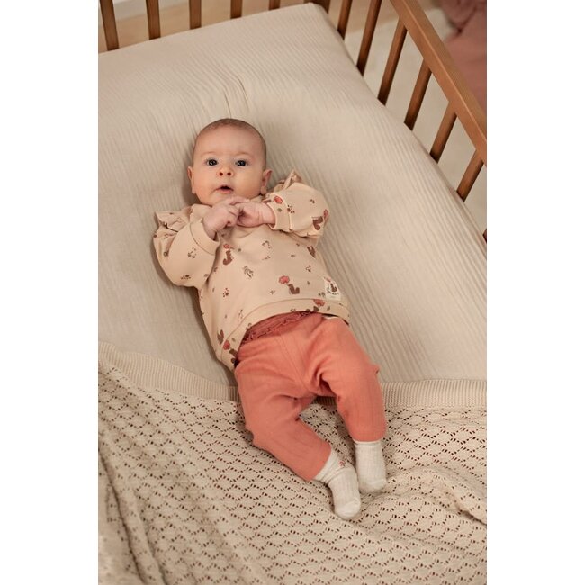 Feetje - Legging / Broek Pointelle Rib Roze - Forest Garden