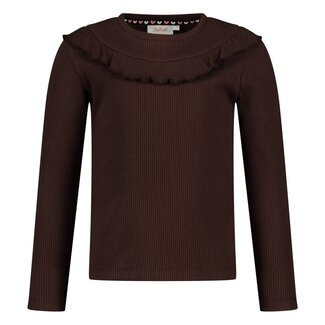 Jubel Jubel - Longsleeve Rib Bruin - City Chic