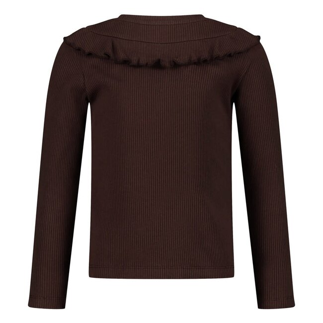 Jubel - Longsleeve Rib Bruin - City Chic