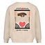 Jubel - Sweater met Backprint Relaxed Fit Offwhite Melange - City Chic