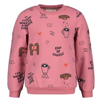 Jubel Jubel - Sweater AOP Relaxed Fit Roze - City Chic