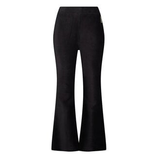Jubel Jubel - Flared Broek Velours Rib Antraciet - City Chic