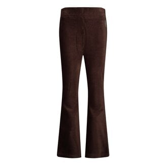 Jubel Jubel - Flared Broek Velours Rib Bruin - City Chic