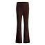 Jubel - Flared Broek Velours Rib Bruin - City Chic