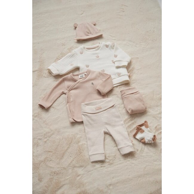 Feetje - Broek Rib met Streep Zand - Honey Bear