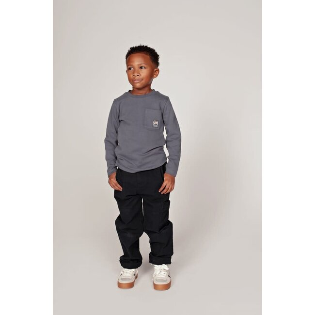 Sturdy - Longsleeve met Backprint Blauw - Rock the Earth