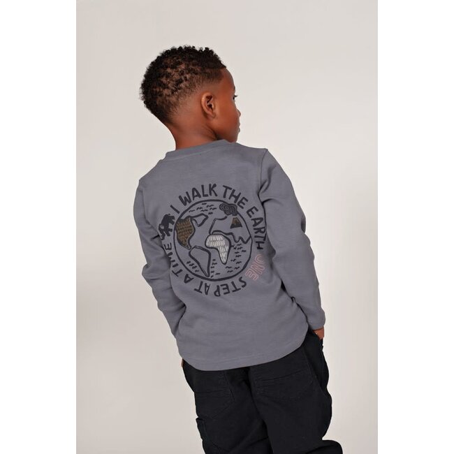 Sturdy - Longsleeve met Backprint Blauw - Rock the Earth