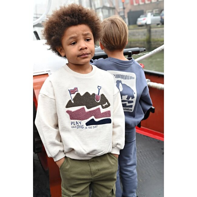 Sturdy - Sweater Oversized Offwhite Melange - Rock the Earth