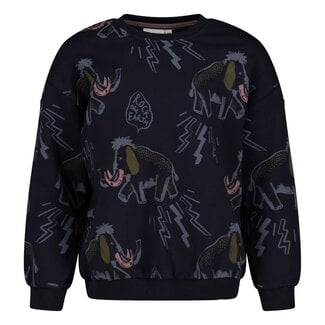 Sturdy Sturdy - Sweater AOP Relaxed Fit Donkerblauw - Rock the Earth