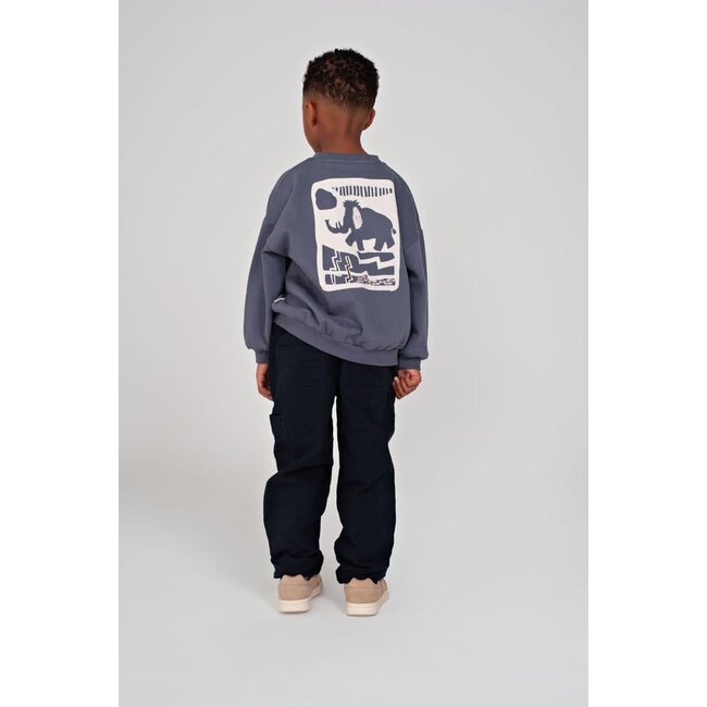 Sturdy - Sweater met Backprint Oversized Blauw - Rock the Earth