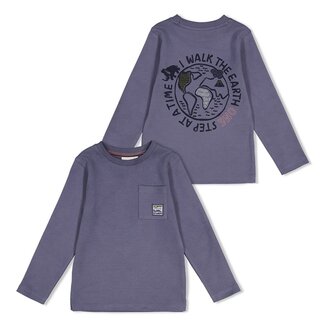 Sturdy Sturdy - Longsleeve met Backprint Blauw - Rock the Earth