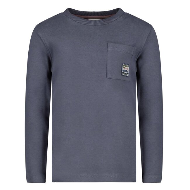 Sturdy - Longsleeve met Backprint Blauw - Rock the Earth