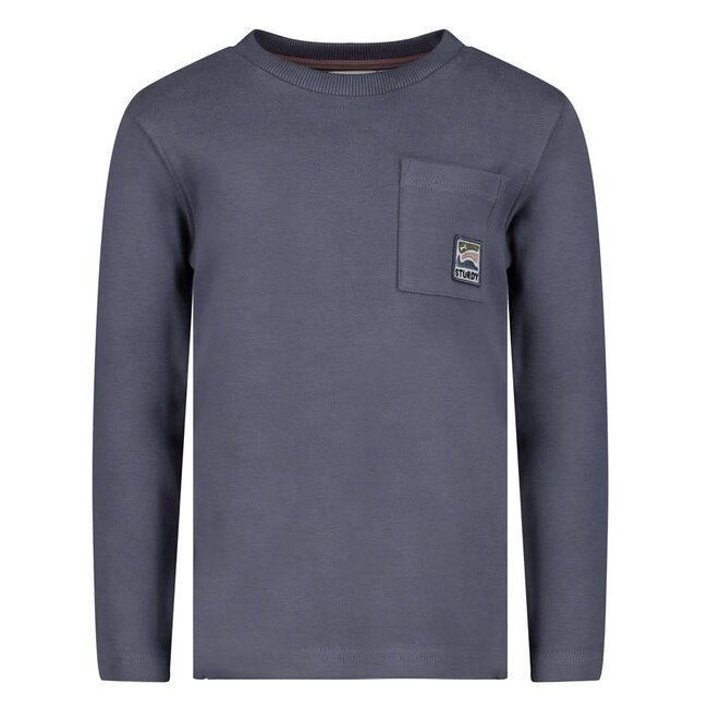 Sturdy - Longsleeve met Backprint Blauw - Rock the Earth