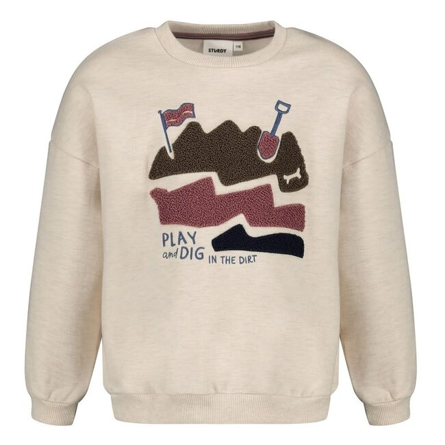 Sturdy - Sweater Oversized Offwhite Melange - Rock the Earth