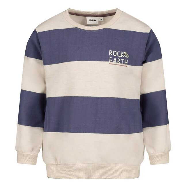 Sturdy - Sweater Streep Blauw - Rock the Earth