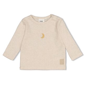 Feetje Feetje - Longsleeve Rib Offwhite Melange - Over the Moon for You