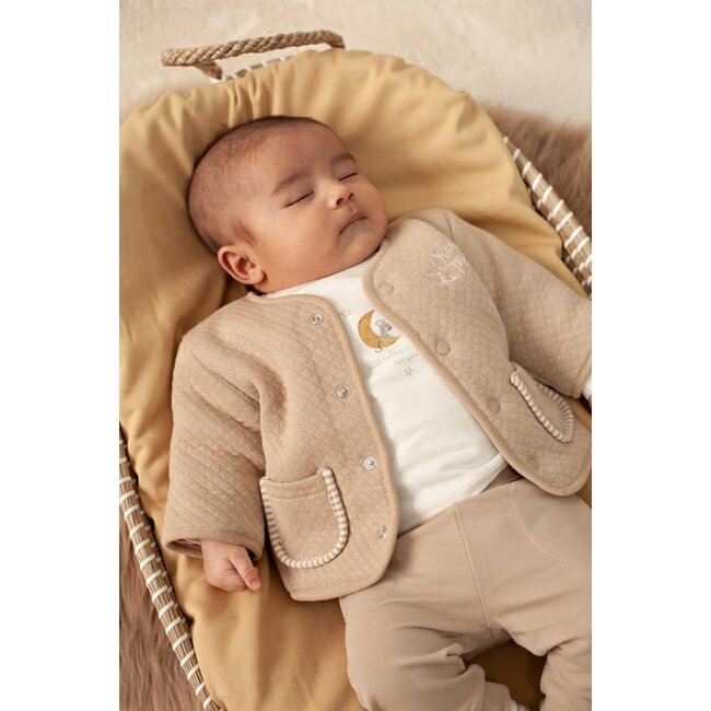 Feetje - Longsleeve Rib Offwhite Melange - Over the Moon for You