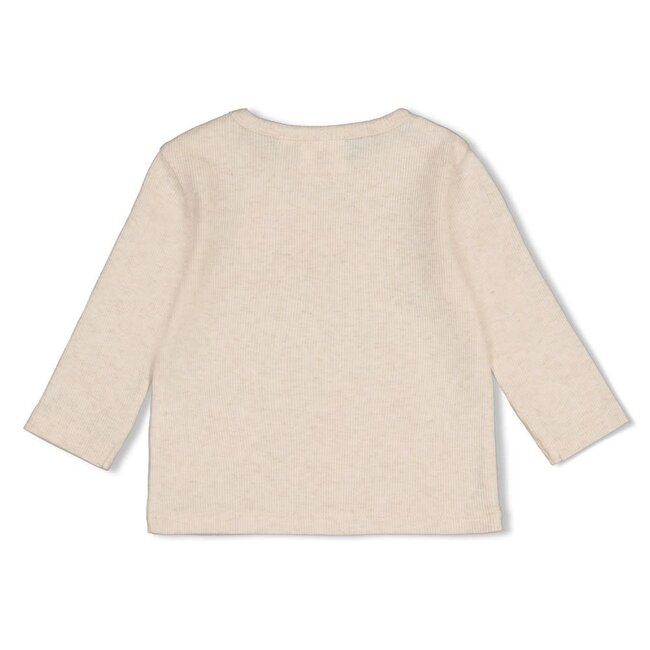 Feetje - Longsleeve Rib Offwhite Melange - Over the Moon for You