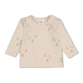Feetje Feetje - Longsleeve AOP Offwhite Melange - Over the Moon for You