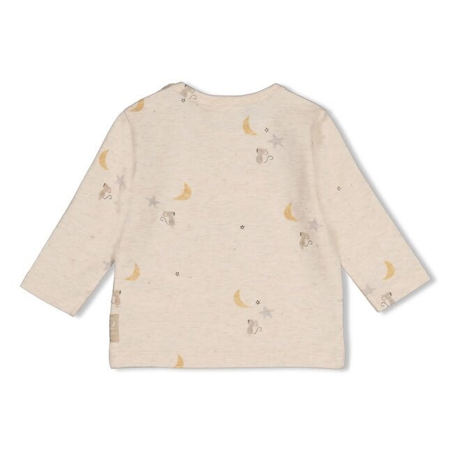 Feetje - Longsleeve AOP Offwhite Melange - Over the Moon for You