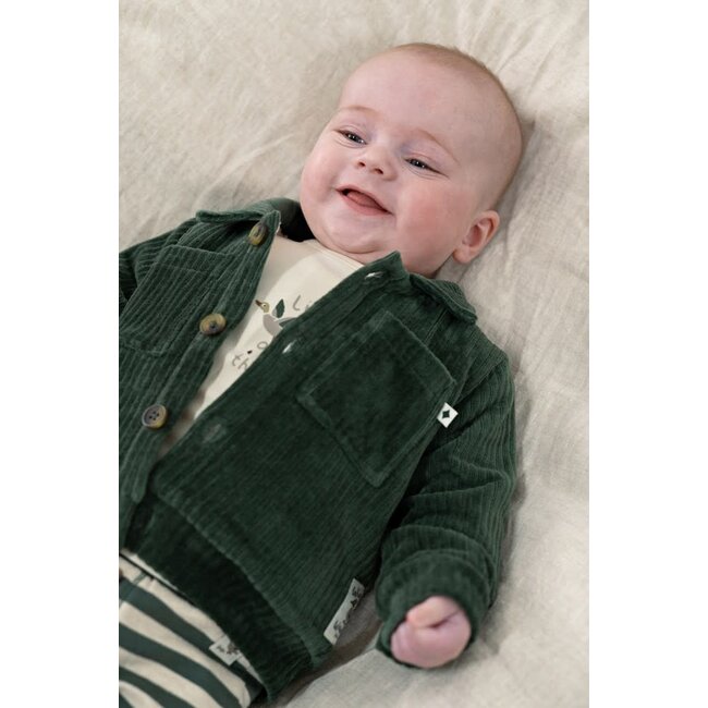 Feetje - Jasje Velours Rib Groen - Wiggle and Waddle