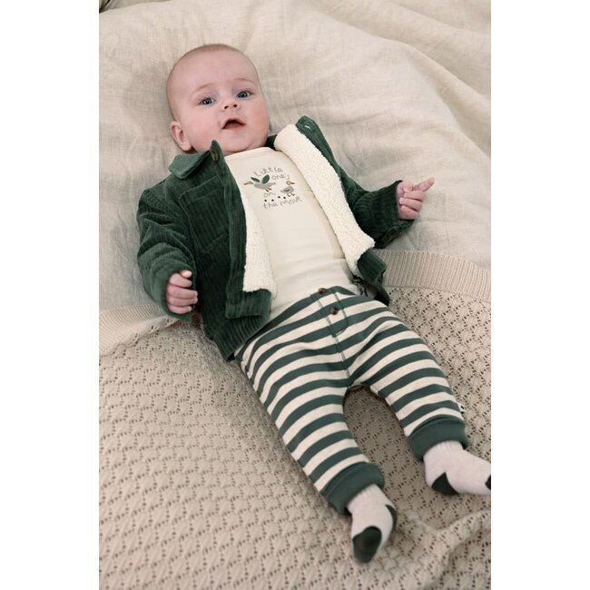 Feetje - Jasje Velours Rib Groen - Wiggle and Waddle