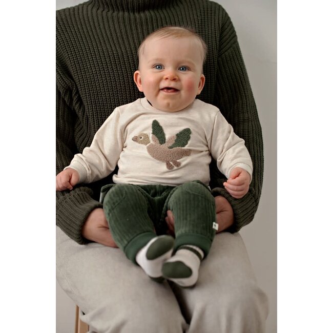 Feetje - Sweater Offwhite Melange - Wiggle and Waddle