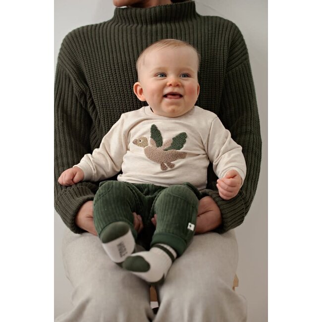 Feetje - Sweater Offwhite Melange - Wiggle and Waddle