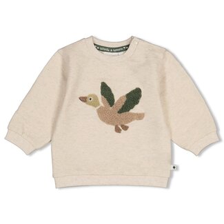 Feetje Feetje - Sweater Offwhite Melange - Wiggle and Waddle