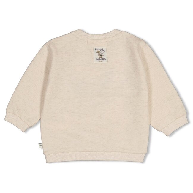 Feetje - Sweater Offwhite Melange - Wiggle and Waddle
