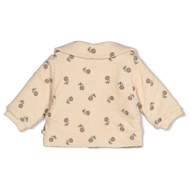 Feetje - Jasje Velours Rib met Borduursels Offwhite - Lucky Bloombird