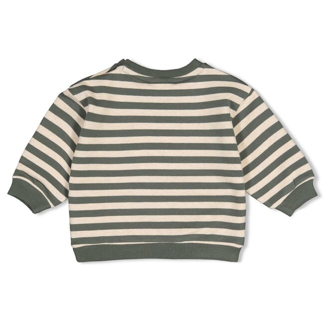Feetje - Sweater Streep Oversized Groen - Wiggle and Waddle