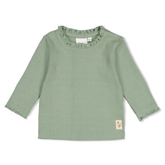 Feetje Feetje - Longsleeve Pointelle Rib Jade Groen - Lucky Bloombird
