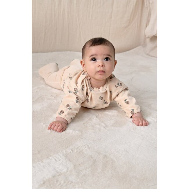 Feetje - Sweater Velours Rib met Borduursels Offwhite - Lucky Bloombird
