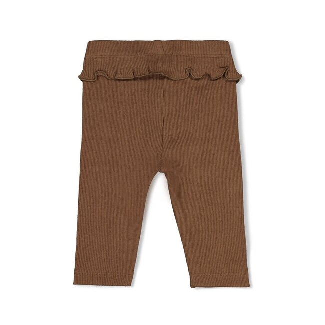 Feetje - Legging / Broek Pointelle Rib Bruin - Lucky Bloombird