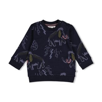 Feetje Feetje - Sweater AOP Donkerblauw - Rock the Earth