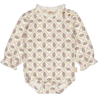 Levv Levv - Romper Nina - AOP White Flower
