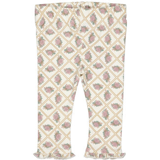Levv Levv - Pants Nova - AOP White Flower