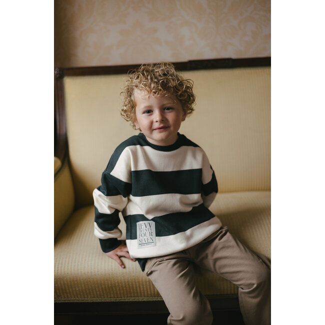 Levv - Sweater Darius - AOP Black Stripe