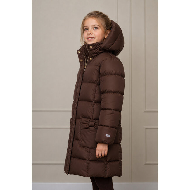 Le Chic - Puffy Long Winter Coat Bloom - Chocolate Chip