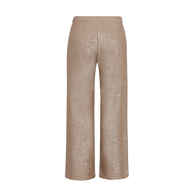 Like Flo - Metallic Straight Leg Pants Fenya - Soft Gold
