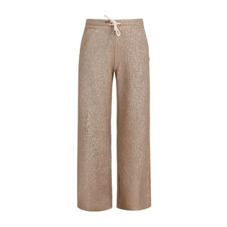 Like Flo Like Flo - Metallic Straight Leg Pants Fenya - Soft Gold