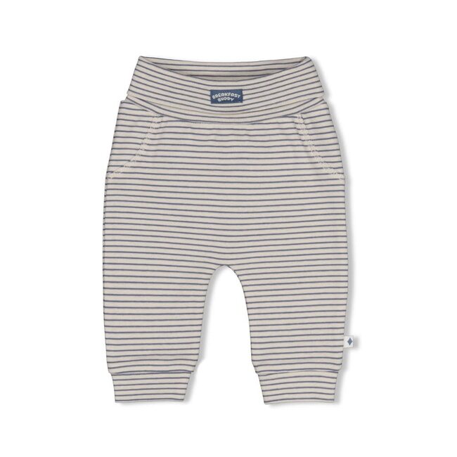 Feetje - Broek Rib met Streep Blauw - Breakfast Buddy