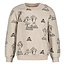 Sturdy - Sweater AOP Relaxed Fit Offwhite Melange - Mountain Top