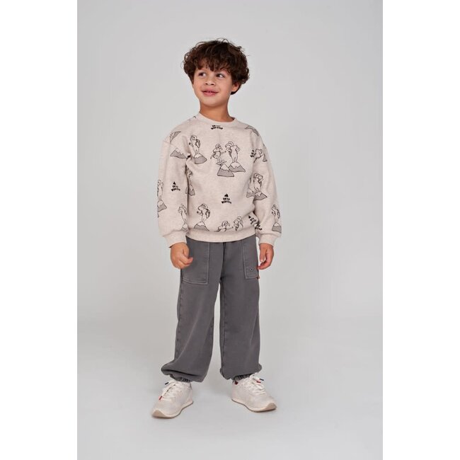 Sturdy - Sweater AOP Relaxed Fit Offwhite Melange - Mountain Top