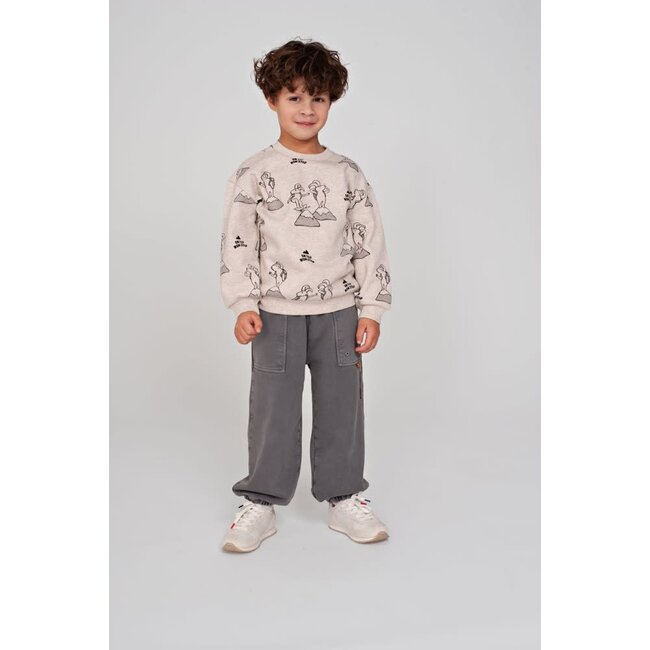 Sturdy - Sweater AOP Relaxed Fit Offwhite Melange - Mountain Top