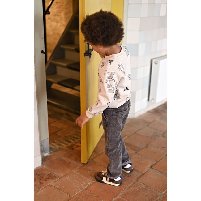 Sturdy - Sweater AOP Relaxed Fit Offwhite Melange - Mountain Top