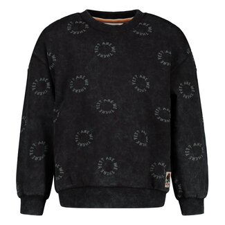 Sturdy Sturdy - Sweater AOP Relaxed Fit Antraciet - Mountain Top
